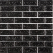 Панель стінова 700х700х5мм Чорна цегла з білим SW-00001503