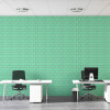 Панель стеновая 70*70cm*5mm зелёный кирпич с серебром (D) SW-00001803