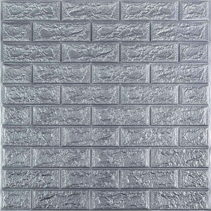 Панель стінова 3D 700х770х2мм Срібло SW-00001908