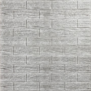 Самоклеюча декоративна 3D панель 700х770х5мм Сіра смужка цегла (183) SW-00000488