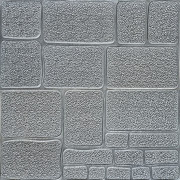 Самоклеюча декоративна 3D панель Камінь срібло 700х700х6мм (153) SW-00000187
